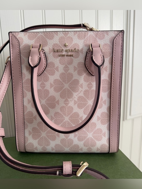 kate spade Handbags - Kate Spade Pink Floral Satchel with Gold-Tone Logo